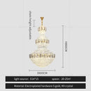 Postmodern gold and silver decorbites crystal chandelier hotel lobby