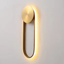 Postmodern gold arc direct wired wall lamp bedroom led light