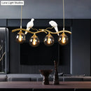 Postmodern gold bird deco pendant light dining room 110v-120v fixture