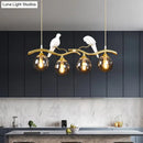 Postmodern gold bird deco pendant light dining room 110v-120v fixture