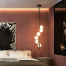 Postmodern gold & black glass floor lamp living room cascade light