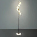 Postmodern gold & black glass floor lamp living room cascade light