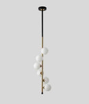 Postmodern gold & black glass floor lamp living room cascade light