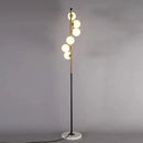 Postmodern gold & black glass floor lamp living room cascade light