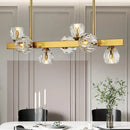 Postmodern gold branch island lighting dining room crystal chandelier