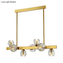 Postmodern gold branch island lighting dining room crystal chandelier