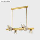 Postmodern gold branch island lighting dining room crystal chandelier