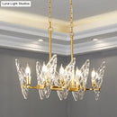 Postmodern gold butterfly e12 e14 crystal chandelier dining room