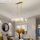 Postmodern gold butterfly e12 e14 crystal chandelier dining room