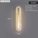 Postmodern gold copper marble wall lamp for living room