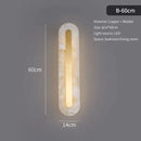 Postmodern gold copper marble wall lamp for living room