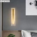 Postmodern gold copper marble wall lamp for living room