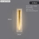 Postmodern gold copper marble wall lamp for living room