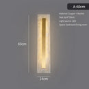 Postmodern gold copper marble wall lamp for living room