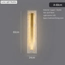 Postmodern gold copper marble wall lamp for living room