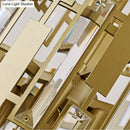 Postmodern gold crystal block wall light fixture living room