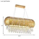 DecorBites™ Postmodern 16-Light Gold Island Chandelier with Crystal Icicles