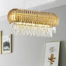 DecorBites™ Postmodern 16-Light Gold Island Chandelier with Crystal Icicles