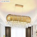 DecorBites™ Postmodern 16-Light Gold Island Chandelier with Crystal Icicles