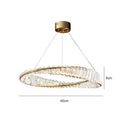 Postmodern gold crystal ring light for living room chandelier