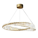 Postmodern gold crystal ring light for living room chandelier