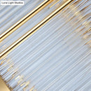 DecorBites™ Crystal Rod Island Light - Postmodern Gold Oval Pendant for Dining Room