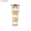Postmodern gold crystal triangle wall light bedroom living space