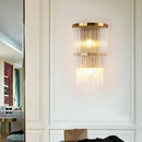 Postmodern gold crystal triangle wall light bedroom living space