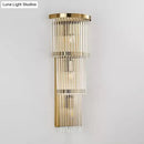 Postmodern gold crystal triangle wall light bedroom living space