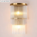 Postmodern gold crystal triangle wall light bedroom living space