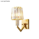 Postmodern gold crystal wall lamp bedroom wall mount light
