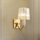 Postmodern gold crystal wall lamp bedroom wall mount light
