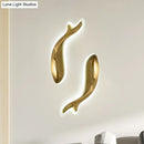 Postmodern gold dolphin led wall lighting fixture bedroom sconce