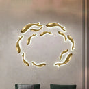 Postmodern gold dolphin led wall lighting fixture bedroom sconce