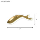 Postmodern gold dolphin led wall lighting fixture bedroom sconce