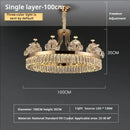 Postmodern gold double layer decorbites crystal chandelier living room
