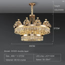 Postmodern gold double layer decorbites crystal chandelier living room