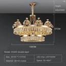 Postmodern gold double layer decorbites crystal chandelier living room