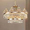 Postmodern gold double layer decorbites crystal chandelier living room