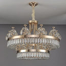 Postmodern gold double layer decorbites crystal chandelier living room