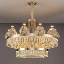 Postmodern gold double layer decorbites crystal chandelier living room