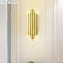 Postmodern gold finish flute wall mount living room sconce