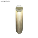 DecorBites™ Postmodern Gold Fringed Wall Light Fixture: Single-Bulb Bedside Wall Mounted Lamp