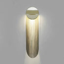DecorBites™ Postmodern Gold Fringed Wall Light Fixture: Single-Bulb Bedside Wall Mounted Lamp