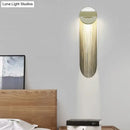DecorBites™ Postmodern Gold Fringed Wall Light Fixture: Single-Bulb Bedside Wall Mounted Lamp