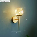 Postmodern gold glass globe wall light fixture bedroom starry led