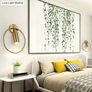 DecorBites™ Postmodern Metallic Wall Mount Sconce Light with Halo Ring - 1 Head Bedside Solution