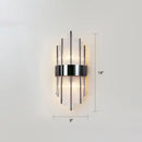 DecorBites™ K9 Crystal Wall Sconce Postmodern 2-Light for Living Room
