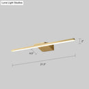 DecorBites™ Postmodern Brass LED Sconce Vanity Light with Acrylic Bath Wall Fixture
