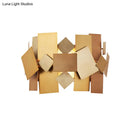 Postmodern gold stacked panel sconce light fixture living room